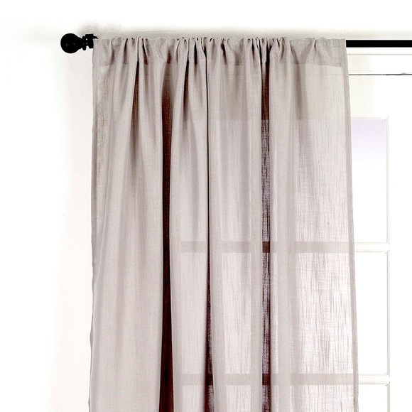 SARO LIFESTYLE $194 Nali 4 Panels Taupe Curtains 96” x 54” Drapes NEW - Picture 2 of 5